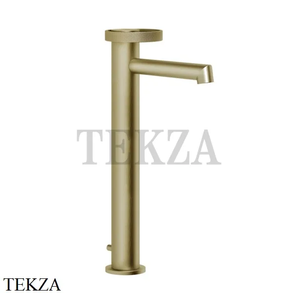 Gessi ANELLO Смеситель для раковины высокий, с донным клапаном 63303-727, Brushed Brass PVD
