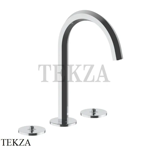 Fantini Venezia Смеситель для раковины (ручки отдельно), с донным клапаном 2902N404S, хром глянец