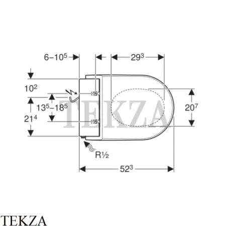 Geberit AquaClean Tuma Comfort Крышка-биде для унитаза 146.274.11.1, цвет белый глянец