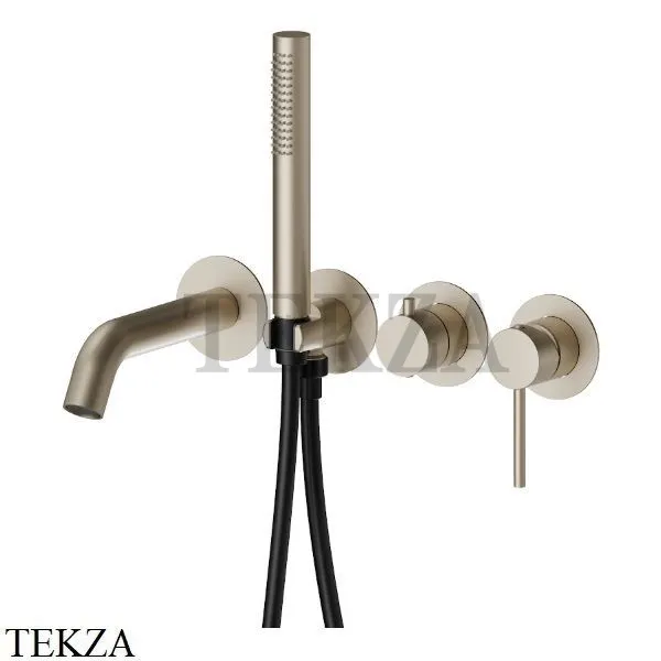 Newform XT Смеситель для ванны с гарнитуром, внешняя часть 4262E.M0.071, Gold Satin