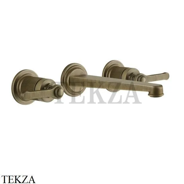Gessi VENTI20 Смеситель для раковины на 3 отв. средний, внешняя часть 65091-713, Antique Brass