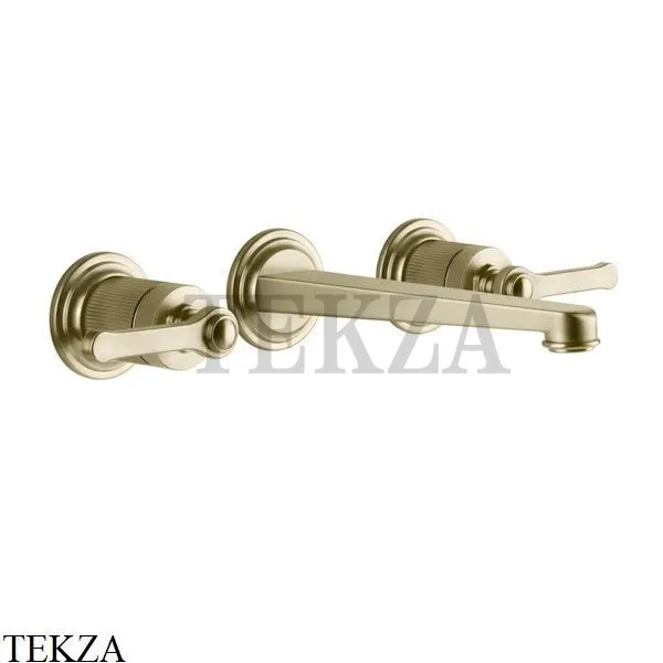 Gessi VENTI20 Смеситель для раковины на 3 отв. средний, внешняя часть 65091-727, Brushed Brass