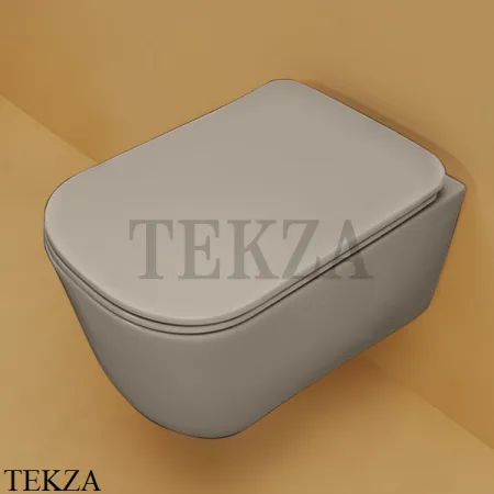 Kerasan Tribeca Унитаз подвесной без ободка, сиденье микролифт 511481, Nocciola