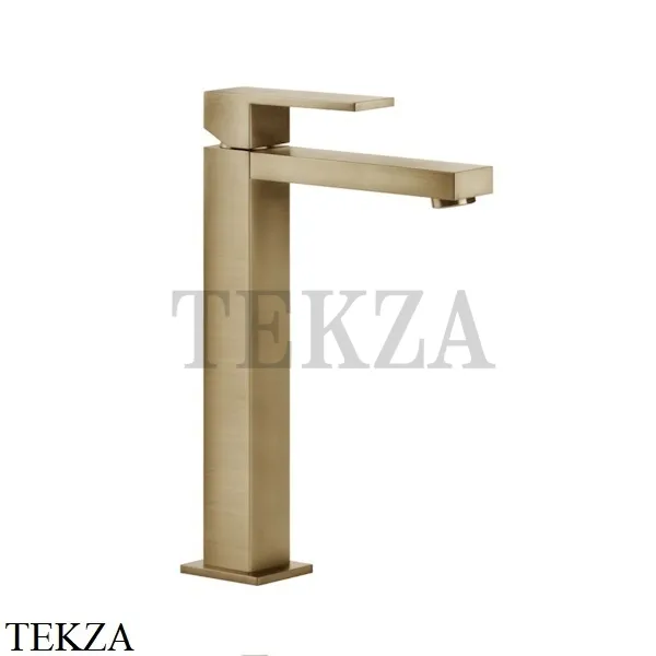 Gessi Rettangolo Смеситель для раковины высокий, без сливного гарнитура 11922-726, Warm Bronze Br.