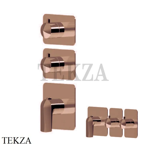 Newform Delta Zero Термостат для душа 2 потока, внешняя часть 69864E.58.061, PVD Copper Bronze