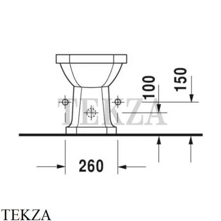 Duravit 1930 Series Биде напольное 0267100000, белый глянец