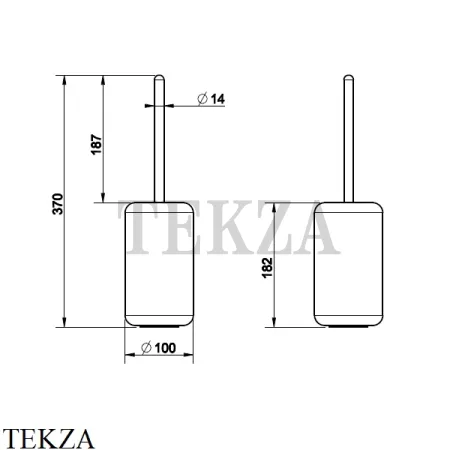 Gessi Goccia Ершик напольный, белая керамика 38043-031, хром глянец