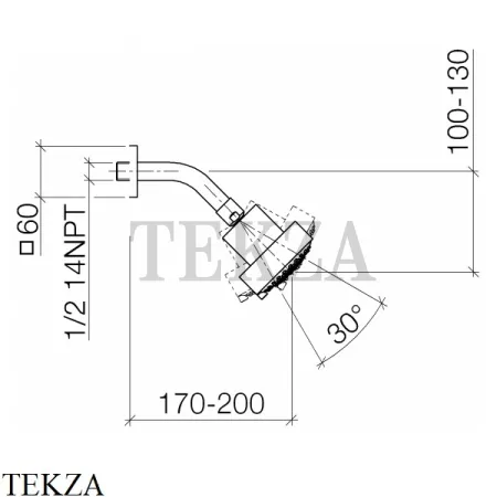 Dornbracht IMO Верхняя душевая лейка 28508980-99, Dark Platinum matt