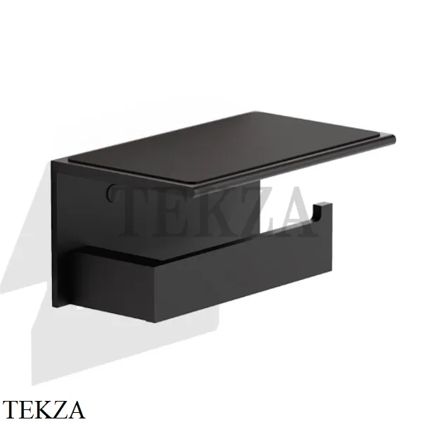 Decor Walther CONTRACT TPH4 Держатель туалетной бумаги с полкой 0654160, черный матовый