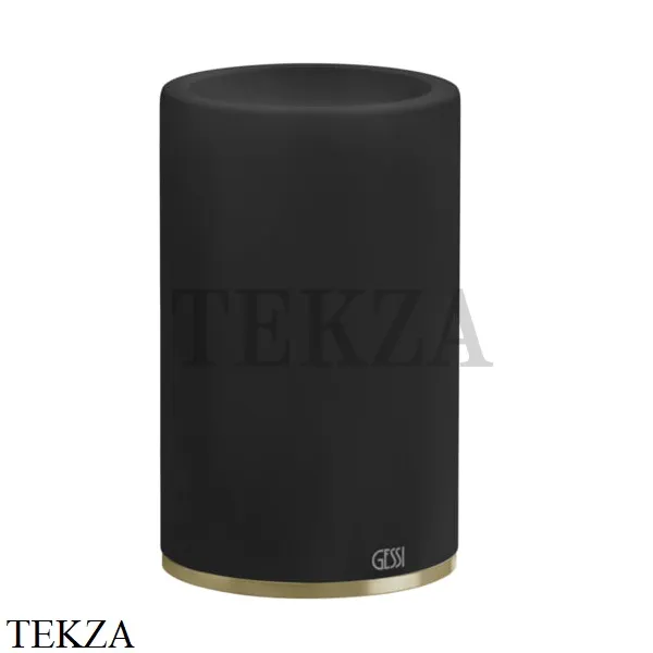 Gessi 316 ACCESSORIES Стакан для зубных щеток настольный композит черный 54732-727, Brushed Brass