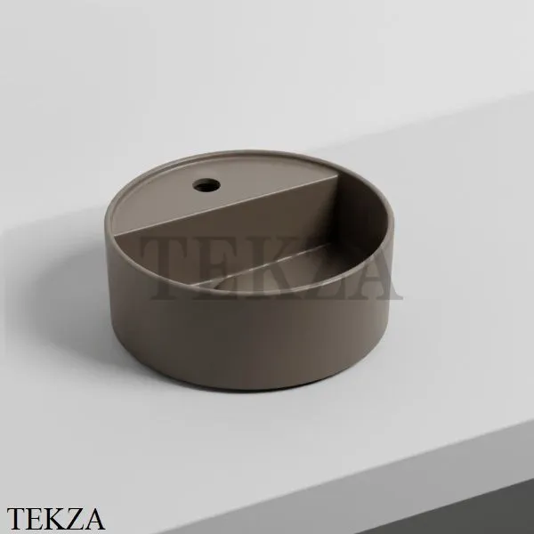 Cielo Theo Mini Round Раковина накладная с 1 отв. и без отв., без перелива LPLATFG CA, Cacao