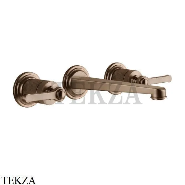 Gessi VENTI20 Смеситель для раковины на 3 отв. средний, внешняя часть 65091-708, Copper Brushed