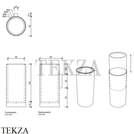 Decor Walther MIKADO MK WMB Стакан для щеток настенный 0522600, хром глянец