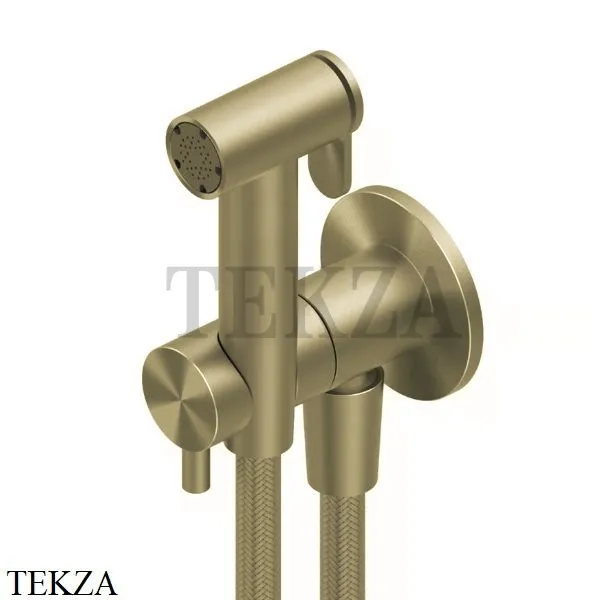 QuadroDesign Гигиенический душ с запорным вентилем ID026 OC, Light Gold
