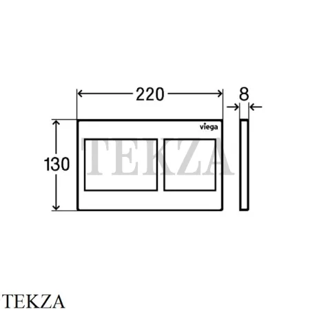 Viega Prevista Visign for Style 21 Панель смыва 773250, пластик альпийский белый