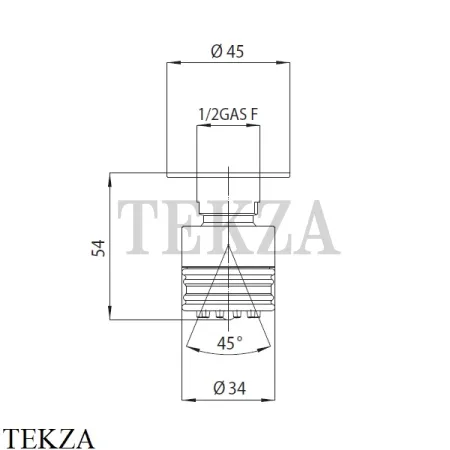 Bossini LIBERTY Регулируемая душевая лейка для дождя-тумана I00286.030, хром глянец