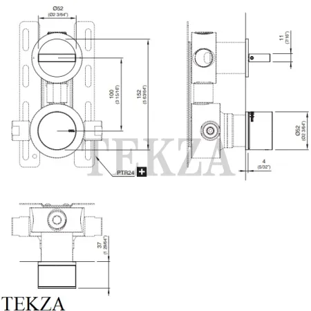 CEA BAR Термостатический смеситель, 1 поток, внешняя часть, BAR72