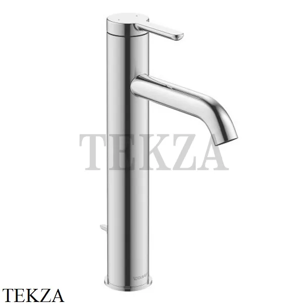 Duravit C.1 Смеситель для раковины высокий, с донным клапаном C11030001010, хром глянец