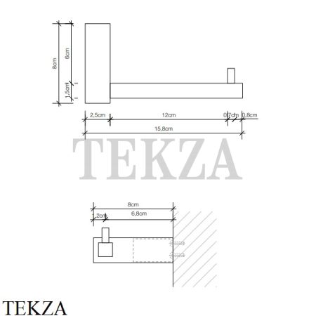 Decor Walther Corner DW Держатель туалетной бумаги без крышки 0561120, золото