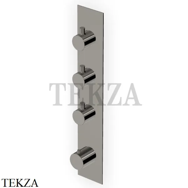 Zucchetti Pan Термостат для душа, 3 выхода, внешняя часть ZT28661.C50, metal black