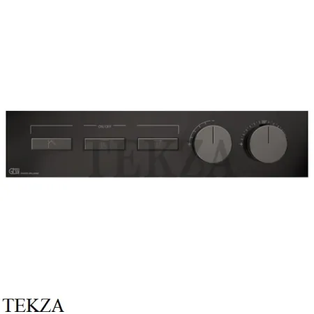 Gessi HI-FI Термостатический смеситель на 3 потока, внешняя часть 63014-706, Black Metal PVD