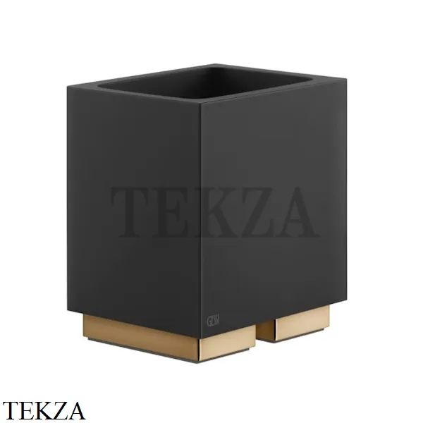 Gessi Rettangolo Стакан настольный, композит черный 20832-735, Warm Bronze PVD