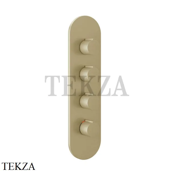 Gessi Ingranaggio-Anello Термостат для душа, 3 потока, внешняя часть 43066-727, Brushed Brass
