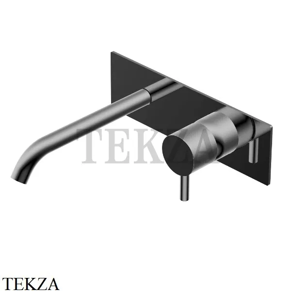 Ritmonio Diametro35 S Смеситель для раковины на планке, внешняя часть PR52AL102 F31, Frosted Black Chrome