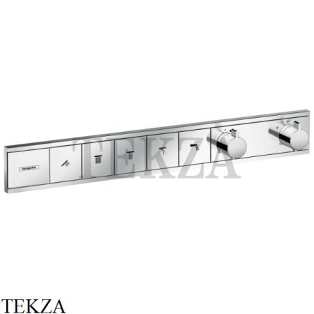 Hansgrohe RainSelect Термостатический модуль, 5 потоков, внешняя часть 15384000, хром глянец