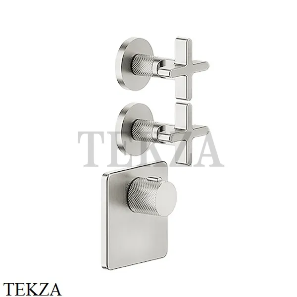 Gessi INCISO WELLNESS Термостат 2 выхода, внешняя часть 58344-149, Finox Brushed Nickel