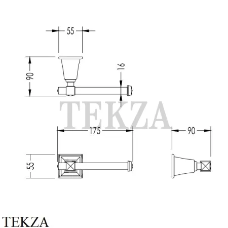 Devon&Devon TIME Держатель туалетной бумаги без крышки TM311OT, золото светлое глянец
