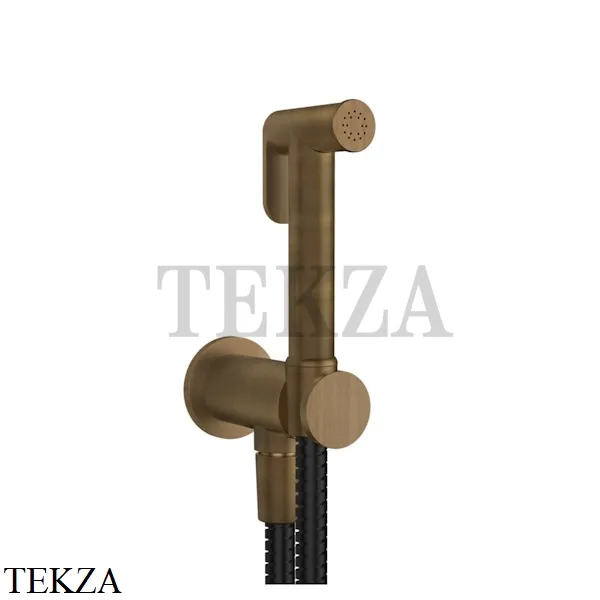 Gessi Гигиенический душ с выводом воды и держателем 14331-713, Antique Brass
