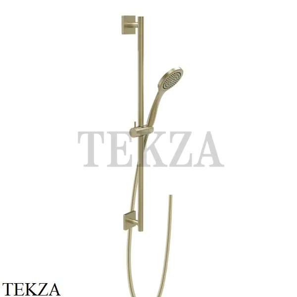 Gessi RILIEVO Штанга в комплекте с душевой лейкой и шлангом 59245-727, Brushed Brass