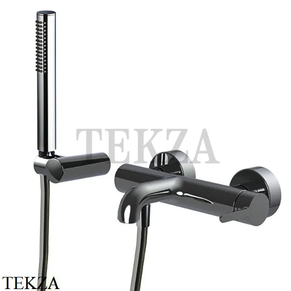 FIMA Carlo Frattini SNAP Смеситель для ванны, с гарнитуром F3114CN, Black chrome