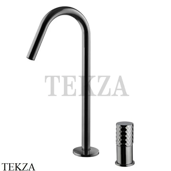 FIMA Carlo Frattini Spillo TECH X Смеситель для раковины, с донным клапаном F3271TNCXCS, Brushed black chrome
