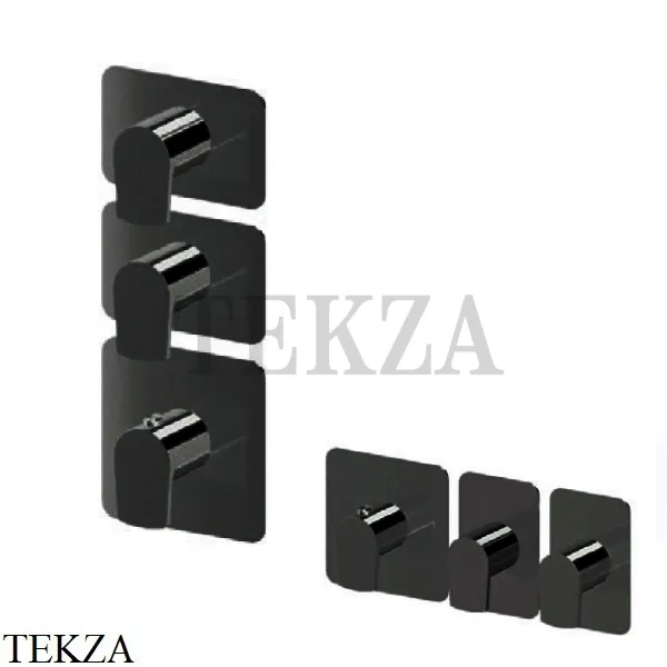Newform HAKA Смеситель для душа, 2 потока, внешняя часть 69870E.01.093, черный матовый