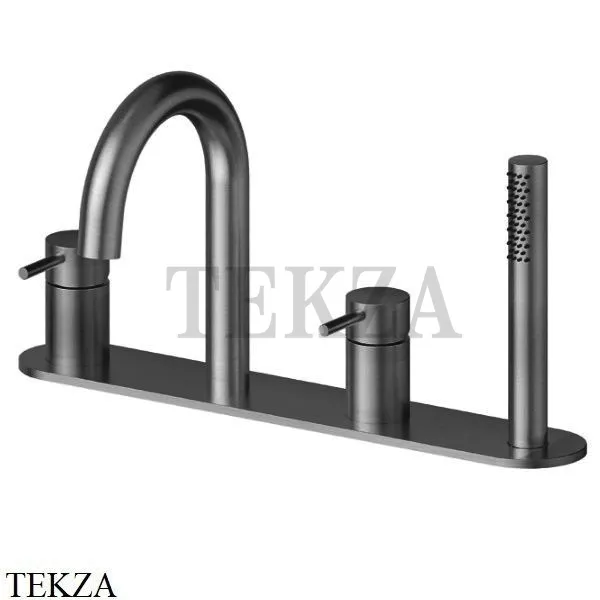 Newform X-Steel 316 Смеситель на борт ванны с гарнитуром 69689XC.59.064, PVD Brushed gun metal