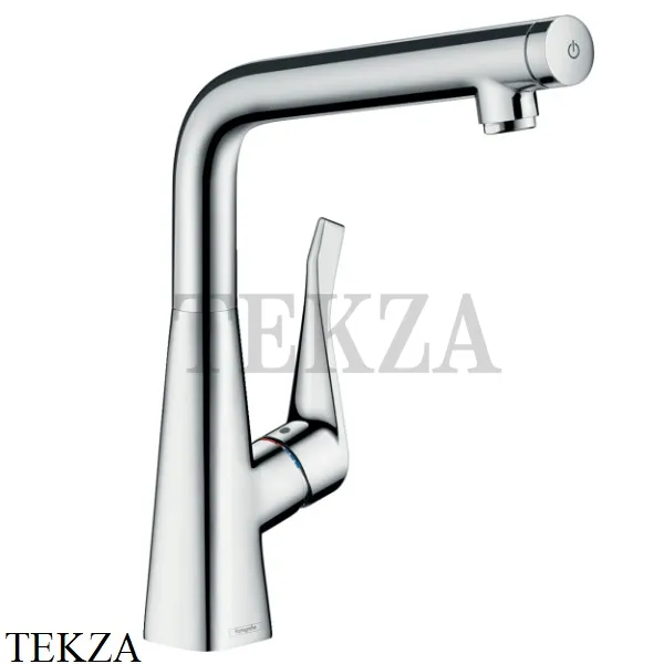 Hansgrohe Metris Select M71 Смеситель для кухни поворотный 14883000, хром глянец