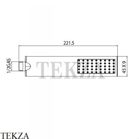 Bossini FLAT ONE Ручная лейка, 1 режим B00270.030, хром глянец