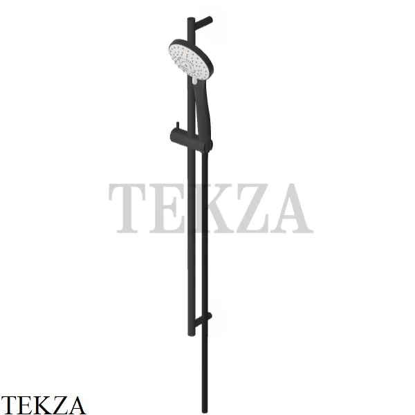 Zucchetti Штанга 80 с круглым ручным душем 3 режима D11 Z95181.N6, черный матовый