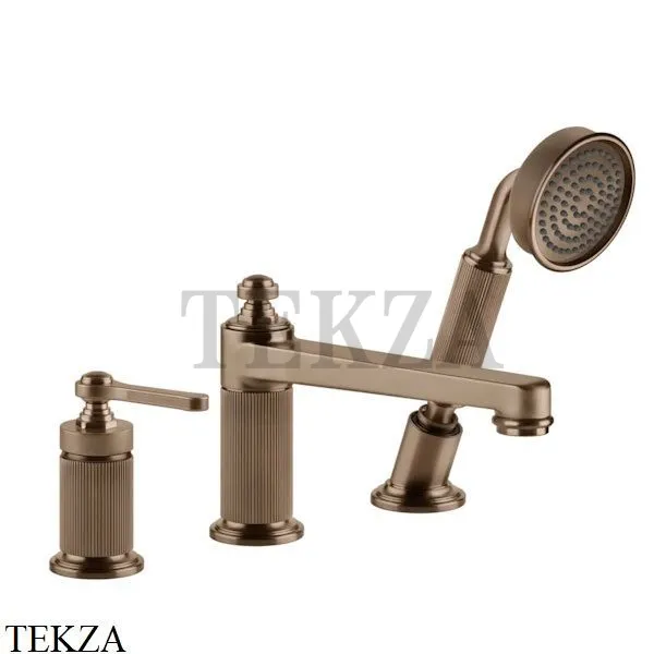 Gessi VENTI20 Смеситель на борт ванны, с гарнитуром 65037-708, Copper Brushed