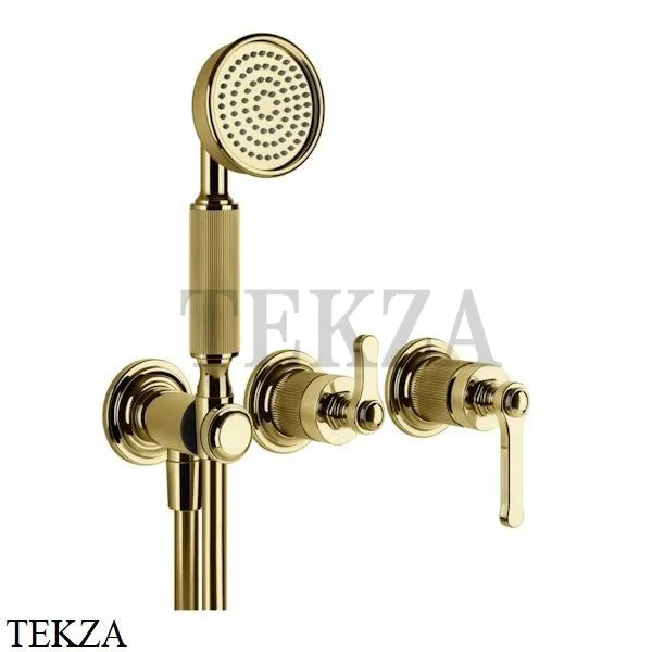 Gessi VENTI20 Смеситель для душа, с гарнитуром внешняя часть 65036-246, Gold PVD