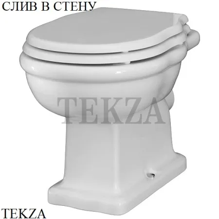 ArtCeram HERMITAGE Унитаз напольный, слив в стену, сиденье микролифт HEV003 01 00, белый глянец