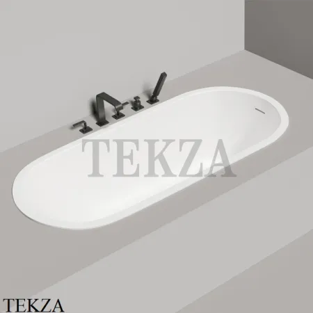 SALINI ORNELLA Oval KIT Ванна встраиваемая овальная из композита S-Sense 102412G, белый глянцевый
