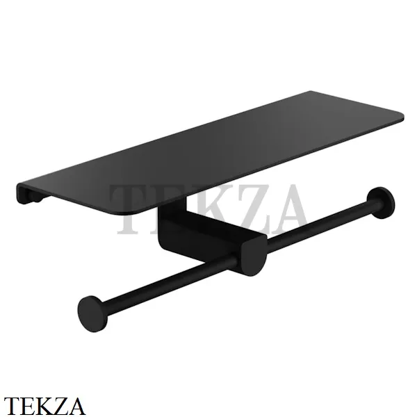 Gessi RILIEVO Держатель для бумаги двойной с крышкой-полкой 59450-299, Black XL