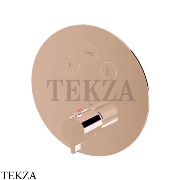 Newform XT Термостат для душа с кнопкой Select на 3 потока 70404E.M0.075, Copper glossy