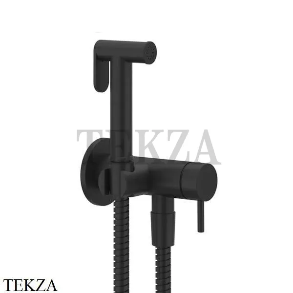 Gessi Гигиенический душ со смесителем, выводом воды и держателем 45130-299, Matte Black