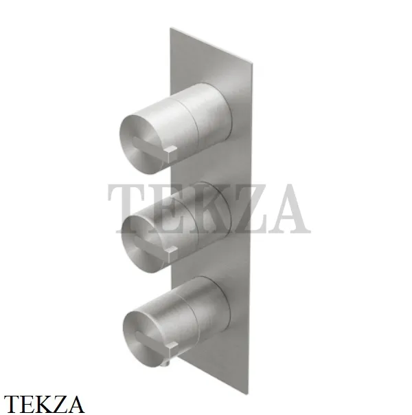 Ritmonio Dot316 Термостат для душа на 2 потока, внешняя часть PR50HE101 INOX, Brushed steel