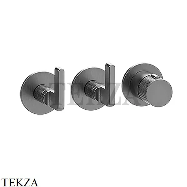 Gessi INCISO SHOWER Термостатический смеситель, 2 потока, внешняя часть 58334-706, Black Metal PVD
