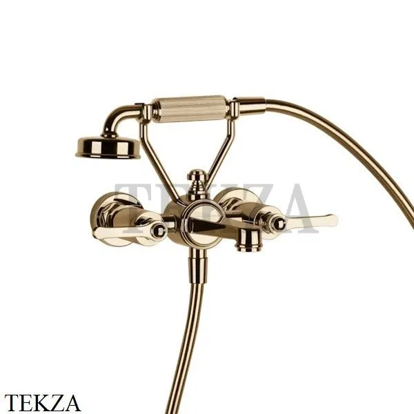 Gessi VENTI20 Смеситель ванна-душ с гарнитуром 65113-735, Warm Bronze PVD